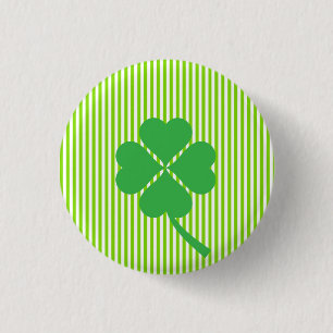Four Leaf Clover - St. Patrick's Day Patern 3 Cm Round Badge