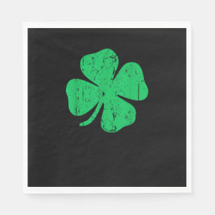 Four Leaf Clover T-Shirt Vintage Saint Patrick Day Napkin
