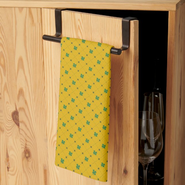 Four Leaf Clover Tea Towel (Thirds Fold)