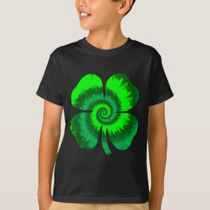 Four Leaf Clover Tie Dye St Patrick's Day Lucky Sh T-Shirt