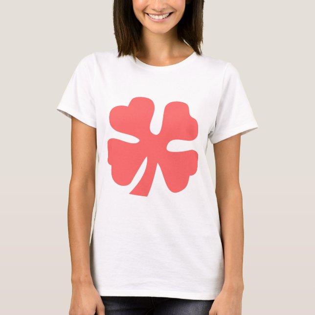 Four Leaf Clover - Tropical Pink T-Shirt (Front)