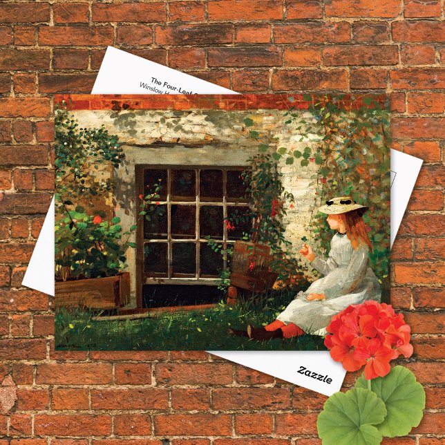 Four Leaf Clover Winslow Homer Postcard (Creator Uploaded)