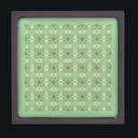 Four-Leaf Clovers Keepsake Box<br><div class="desc">Four-Leaf Clovers is a digital, seamless pattern in mint and golden yellow colours. It is suitable for printing on fabrics and on a variety of household items such as throw pillows, duvet covers, scarves, shower curtains, wrapping paper for Christmas gifts etc. Original image by Lena Photo Art. All Rights Reserved....</div>