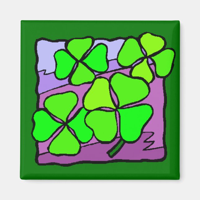Four Leaf Clovers Magnet (Front)