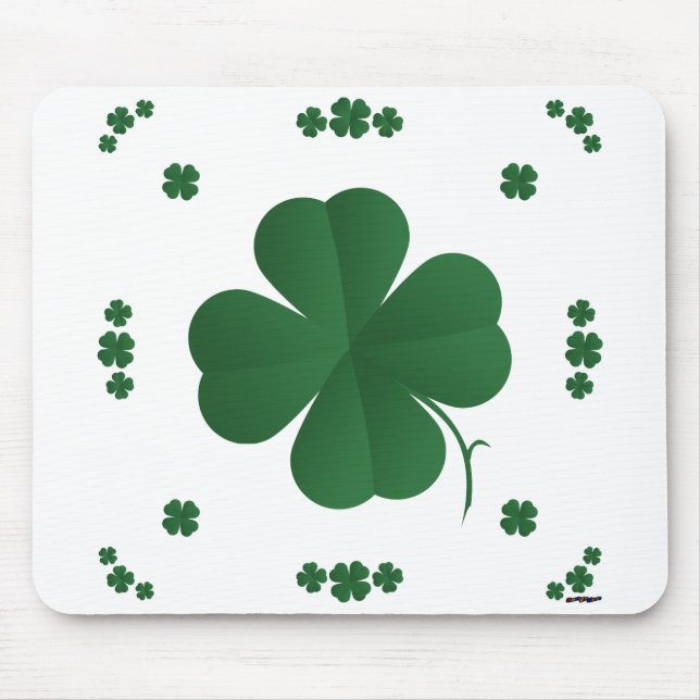 Four Leaf Clovers Mouse Mat (Front)