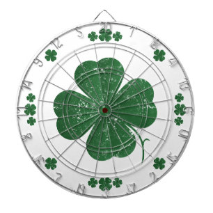 Four Leaf Clovers - vintage style Dartboard