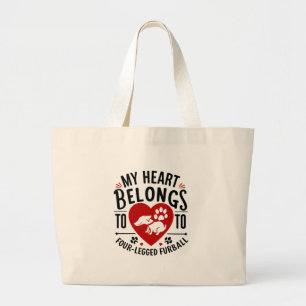 Four-Legged Love Large Tote Bag