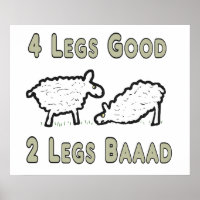 Four Legs Good Funny Sheep Pun