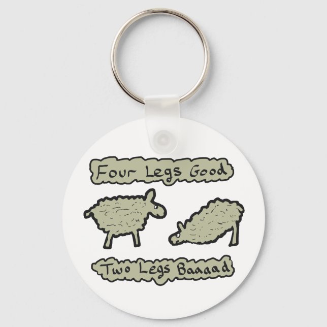 Four Legs Good Key Ring (Front)