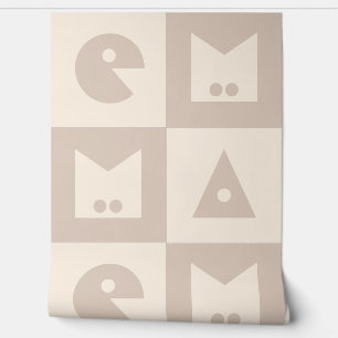 Four letter baby name text nursery wallpaper 