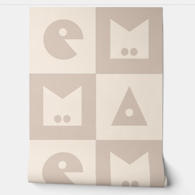 Four letter baby name text nursery wallpaper  (Unrolling)