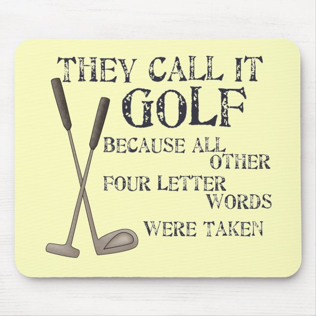 Four Letter Word Mouse Mat (Front)