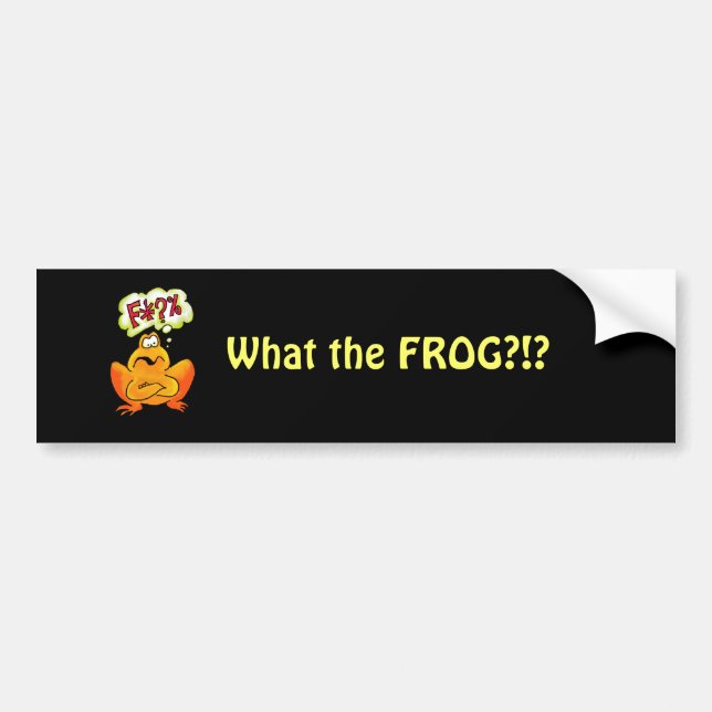 Four-lettered Frog Bumper Sticker (Front)