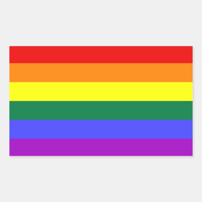 FOUR LGBT Flag Rectangular Sticker (Front)