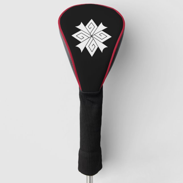 Four lightning bolts with thunderclaps golf head cover (Front)