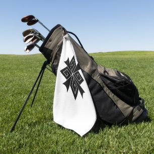 Four lightning bolts with thunderclaps golf towel