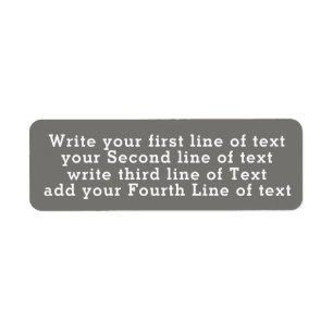 four lines of editable text on simple plain grey