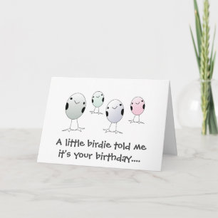 Four Little Birds Card