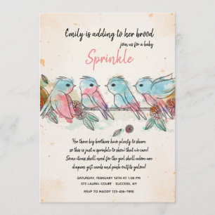 Four Little Birds Invitation