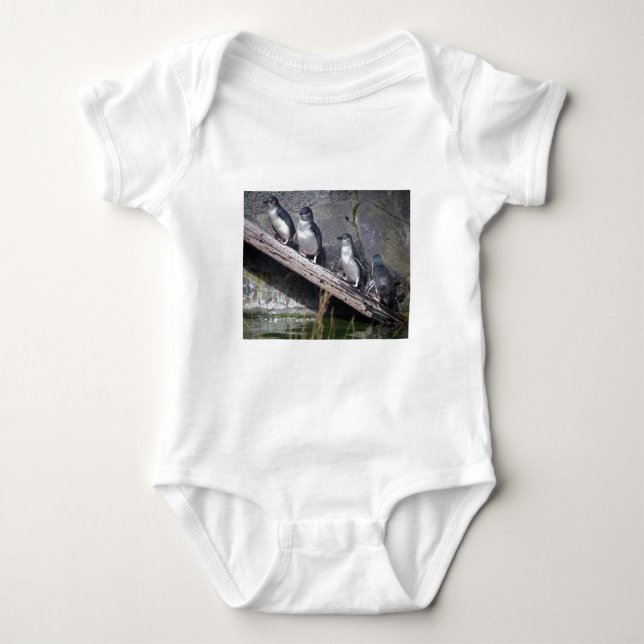Four Little Penguins Baby Bodysuit (Front)