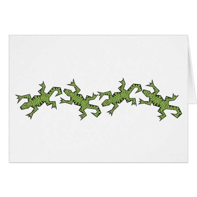Four Lizards Card (Front Horizontal)
