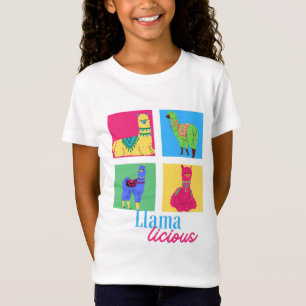 Four Llamas, Four Colours, One Llama Licious Desig T-Shirt