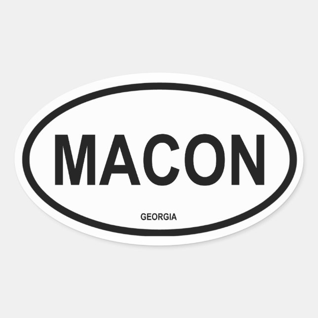 FOUR Macon, Georgia Oval Sticker (Front)