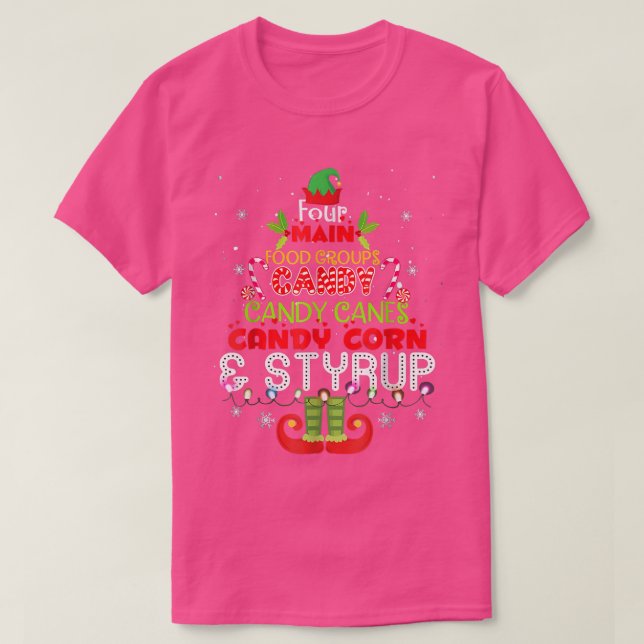 Four Main Food Groups candy canes candy corn styru T-Shirt (Design Front)
