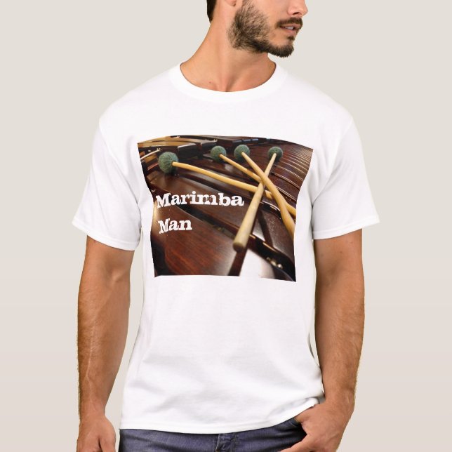 Four Mallet Marimba Man T-Shirt (Front)