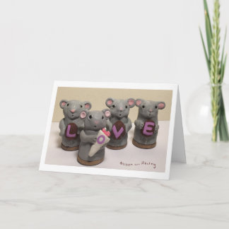 Four Mice - LOVE Card