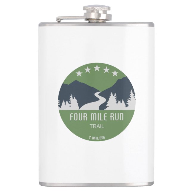 Four Mile Run Trail Hip Flask (Front)