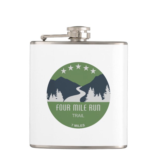 Four Mile Run Trail Hip Flask (Front)