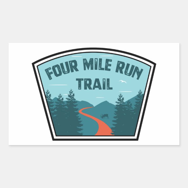 Four Mile Run Trail Rectangular Sticker (Front)
