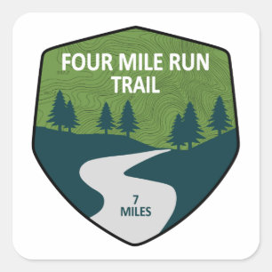 Four Mile Run Trail Square Sticker