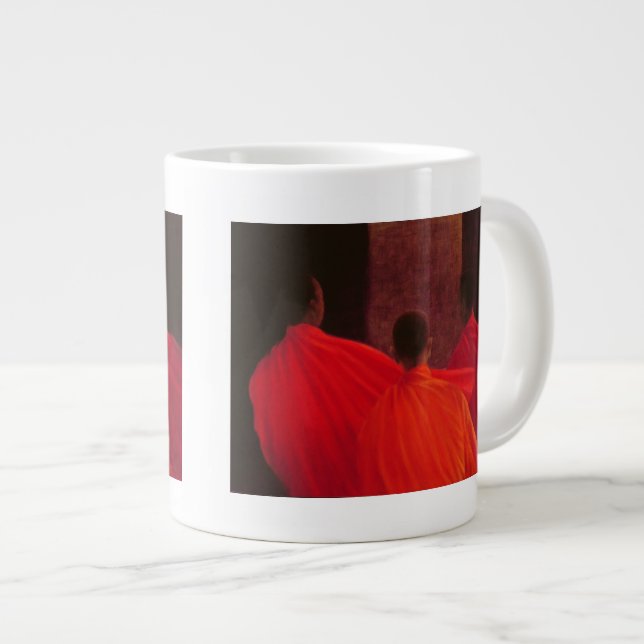 Four Monks Large Coffee Mug (Front Right)