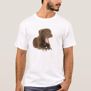 Four-Month-Old Chocolate Lab Puppy Yawning T-Shirt