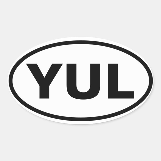 FOUR Montreal "YUL" Oval Sticker (Front)
