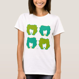 FOUR MOODS in TEAL and GREEN T-Shirt