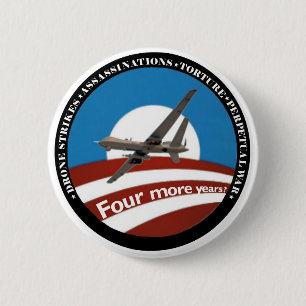 Four More Years? Anti-Obama 6 Cm Round Badge