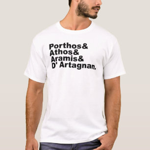 Four Musketeers - Porthos Athos Aramis D'Artagnan T-Shirt