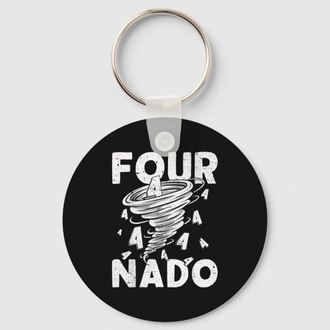 Four Nado Fournado 4th Birthday 4 Years Old  Key Ring (Front)