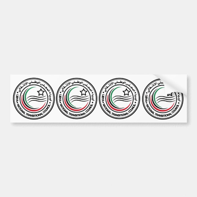 FOUR National Transitional Council of Libya Seal Bumper Sticker (Front)