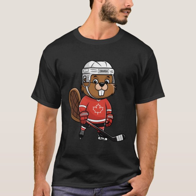 Four Nations Ttle Glol Face-off Canadian Beaver Ho T-Shirt (Front)