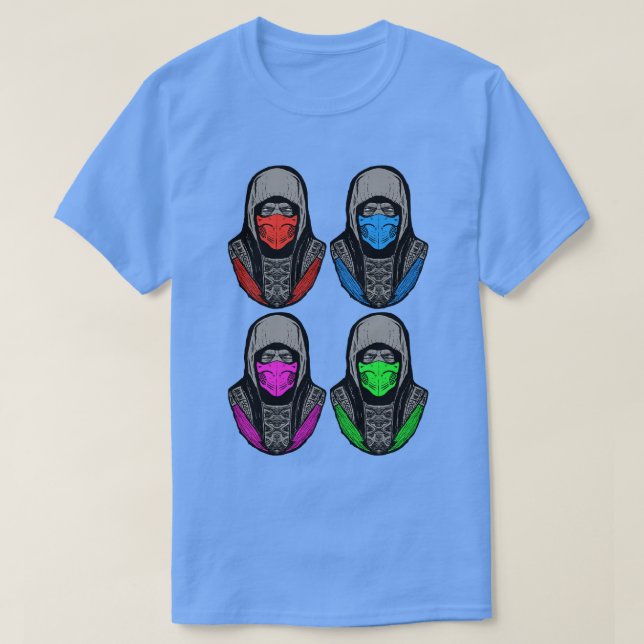 Four Ninjas Pose v1 T-Shirt (Design Front)