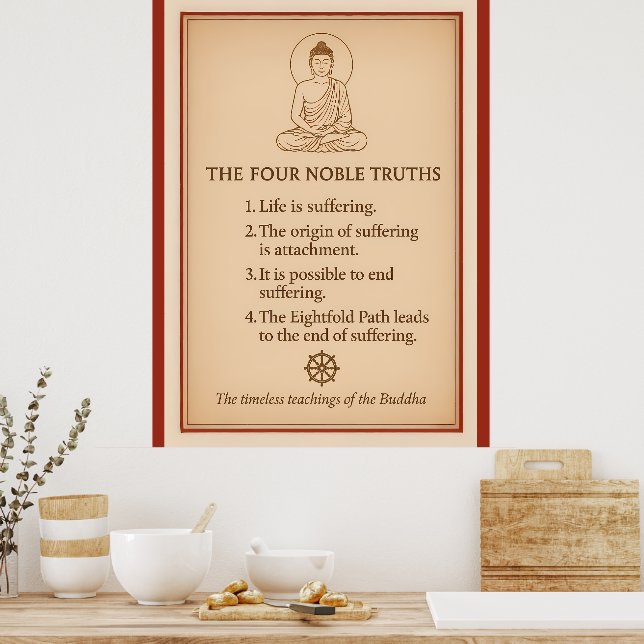 Four Noble Truths Buddha Wall Art (Kitchen)