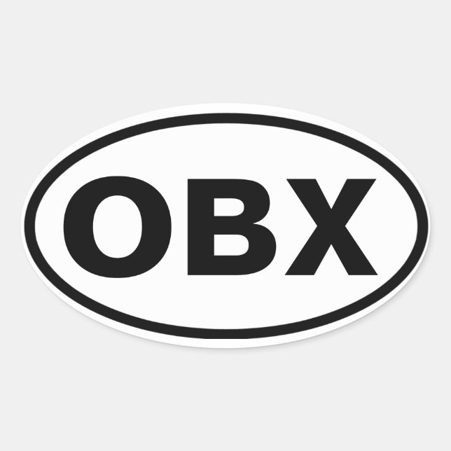 FOUR OBX OVAL STICKER (Front)