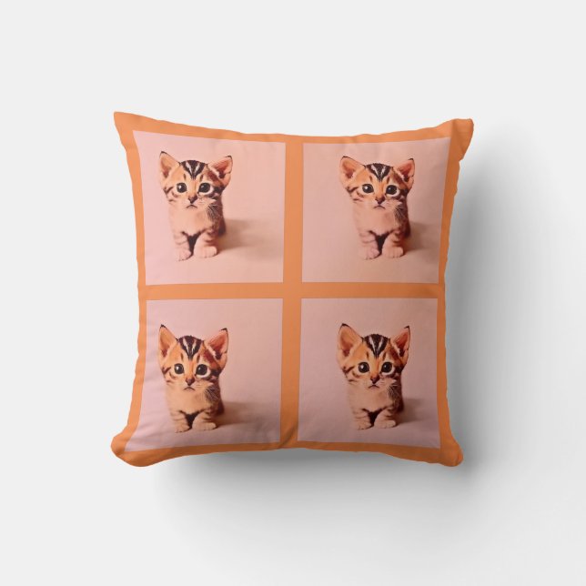 Four of a Kind Kitten Cuteness Cushion (Front)