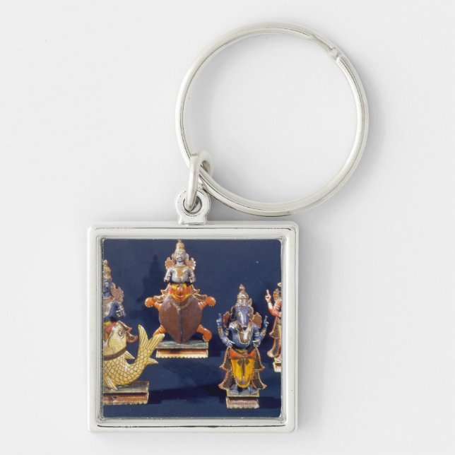 Four of the incarnations of Vishnu Key Ring (Front)