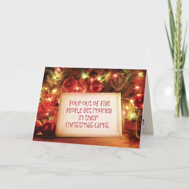 “Four Out of Five People” Funny Christmas Holiday Card (Front)