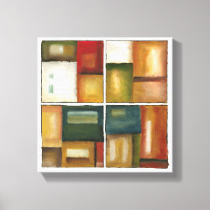 Four Panelled Painting by Jennifer Goldberger Canvas Print